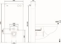 Инсталляционный модуль внешнего монтажа ABBER AC0107MW для подвесного унитаза, белый схема 2