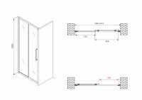 Душевая дверь ABBER Schwarzer Diamant AG30160BMH 160 см схема 2 Душевая дверь ABBER Schwarzer Diamant AG30160BMH 160 см схема 2