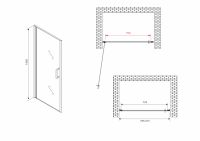 Душевая дверь ABBER Sonnenstrand AG04080M 80 см схема 2