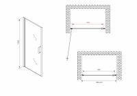 Душевая дверь ABBER Sonnenstrand AG04090M 90 см схема 2 Душевая дверь ABBER Sonnenstrand AG04090M 90 см схема 2