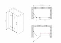 Душевая дверь ABBER Zart AG08120B 120 см схема 2