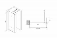 Душевая перегородка ABBER Immer Offen AG66120B схема 2