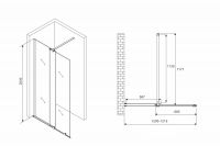Душевая перегородка ABBER Komfort AG09120 схема 2 Душевая перегородка ABBER Komfort AG09120 схема 2