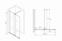 Душевая перегородка ABBER Komfort AG09120B схема 2 Душевая перегородка ABBER Komfort AG09120B схема 2