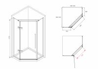 Душевой уголок ABBER Ewiges Wasser AG05100M 100х100 см схема 2