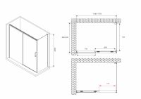 Душевой уголок ABBER Komfort AG93170B-S92B 170х90 см схема 2