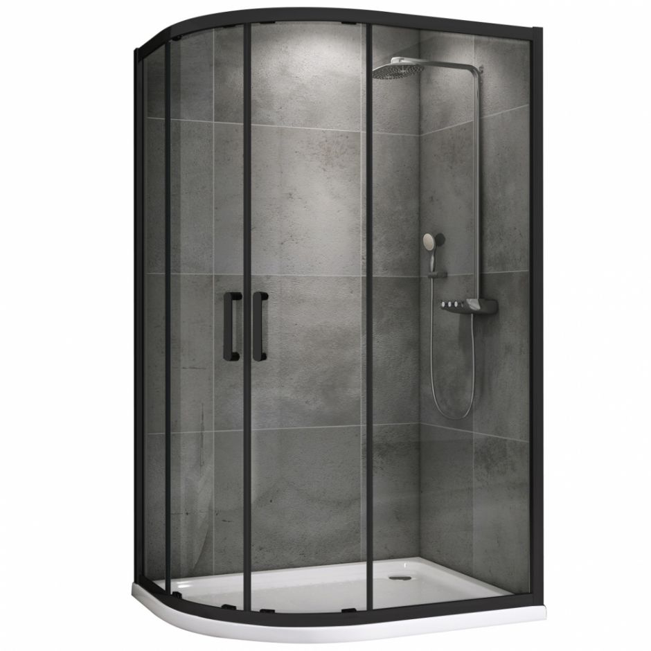 Душевой уголок ABBER Schwarzer Diamant AG01119B 110х90 см