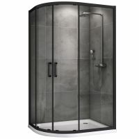 Душевой уголок ABBER Schwarzer Diamant AG01119B 110х90 см схема 1