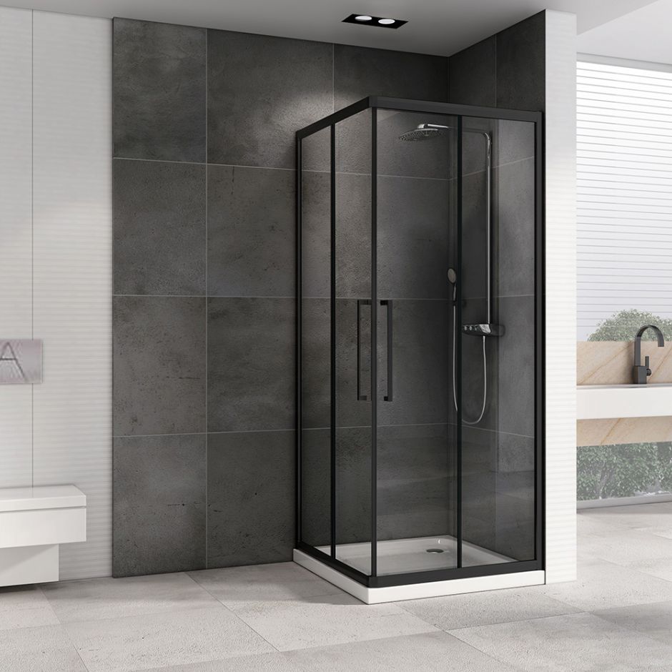 Душевой уголок ABBER Schwarzer Diamant AG02080BH 80х80 см ФОТО