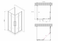 Душевой уголок ABBER Schwarzer Diamant AG02090BH-S90B 90х90 см схема 2