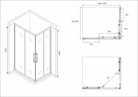 Душевой уголок ABBER Schwarzer Diamant AG02128BH 120х80 см схема 2