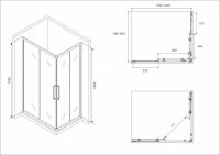 Душевой уголок ABBER Schwarzer Diamant AG02129H 120х90 см схема 2