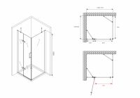 Душевой уголок ABBER Zart AG08110-S81 110х80 см схема 2