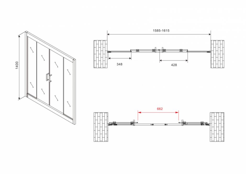 Шторка на ванну ABBER Schwarzer Diamant AG57160M ФОТО