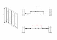Шторка на ванну ABBER Schwarzer Diamant AG57160M схема 2 Шторка на ванну ABBER Schwarzer Diamant AG57160M схема 2