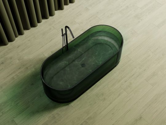 Прозрачная ванна ABBER Kristall AT9708Emerald зеленая схема 5