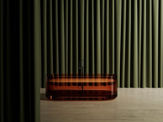 Прозрачная ванна ABBER Kristall AT9708Opal коричневая схема 3