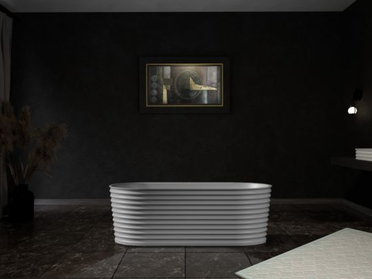 Ванна из искусственного камня ABBER Stein AS9650 белая матовая схема 9