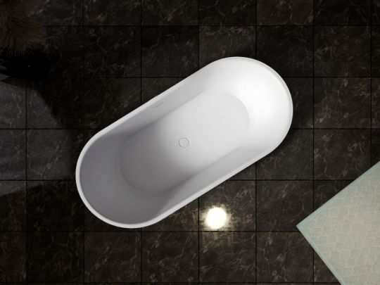 Ванна из искусственного камня ABBER Stein AS9650 белая матовая схема 12