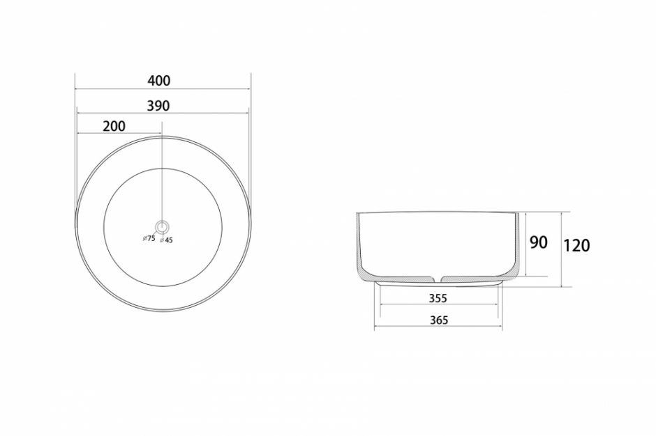 Раковина накладная ABBER Bequem AC2109MW белая матовая ФОТО