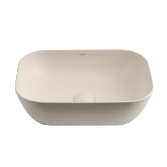 Раковина накладная ABBER Rechteck AC2200MBE светло-бежевая матовая схема 3