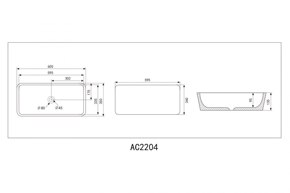 Раковина накладная ABBER Rechteck AC2204MBG зеленая матовая ФОТО