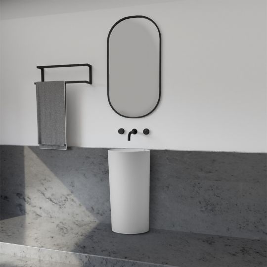 Раковина отдельностоящая ABBER Stein AS2506-H белая матовая схема 4