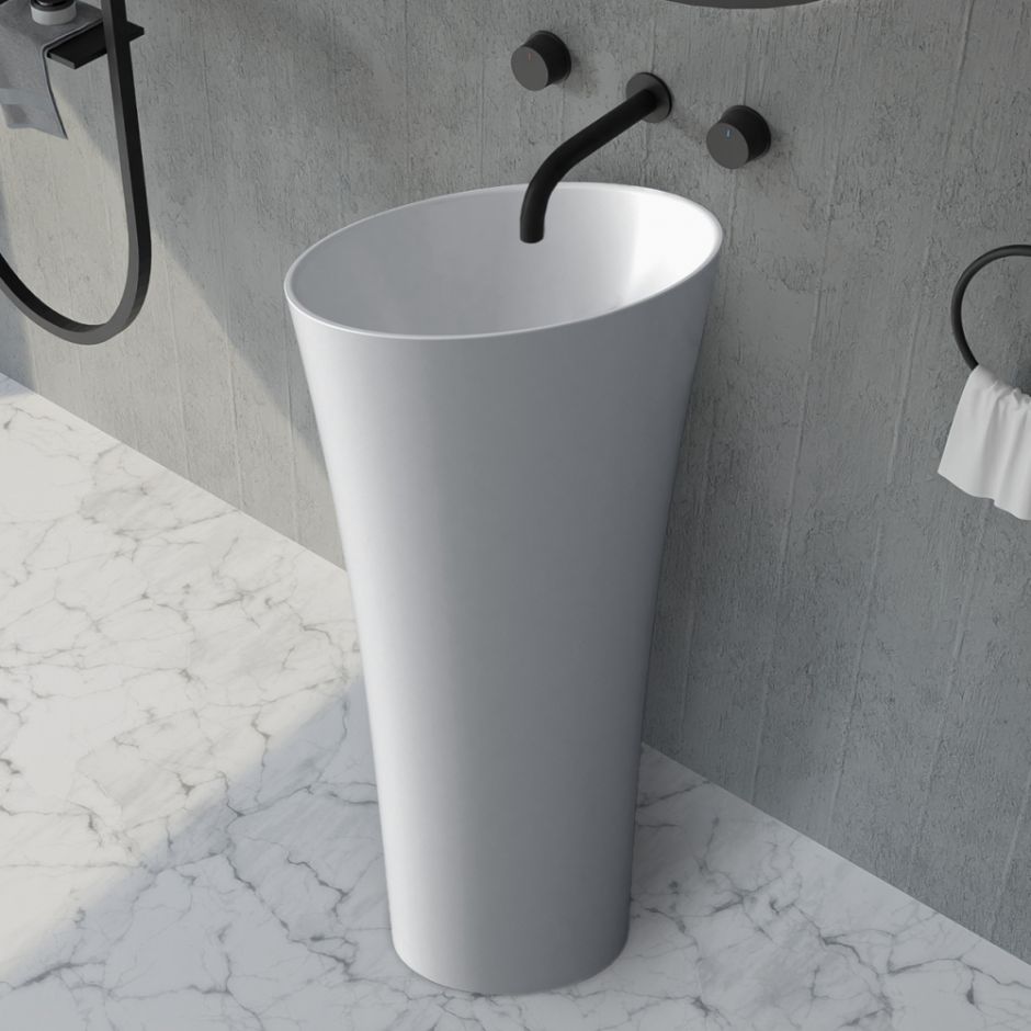 Изображение Раковина отдельностоящая ABBER Stein AS2509-H белая матовая