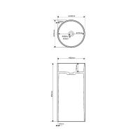 Раковина отдельностоящая ABBER Stein AS2516 белая матовая схема 2