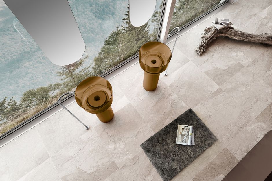 Раковина отдельностоящая прозрачная ABBER Kristall AT2702Vesuvian-H оливковая ФОТО