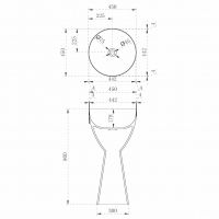 Раковина отдельностоящая прозрачная ABBER Kristall AT2703Black-Vesuvian черный/оливковый схема 2