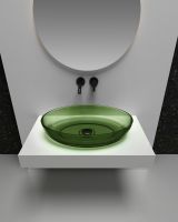Раковина накладная прозрачная ABBER Kristall AT2801Emerald зеленая схема 4