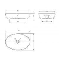 Раковина накладная прозрачная ABBER Kristall AT2801Vesuvian оливковая схема 2