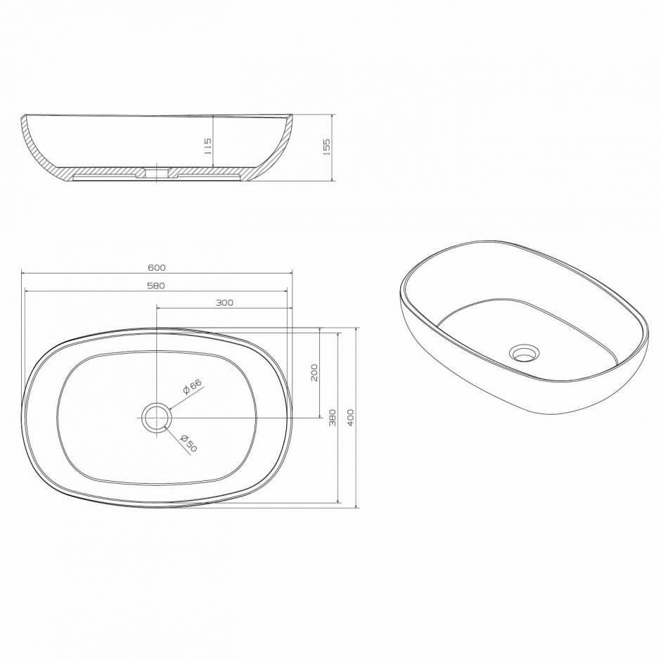 Раковина накладная прозрачная ABBER Kristall AT2805Vesuvian оливковая ФОТО