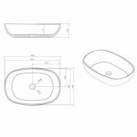 Раковина накладная прозрачная ABBER Kristall AT2805Vesuvian оливковая схема 2