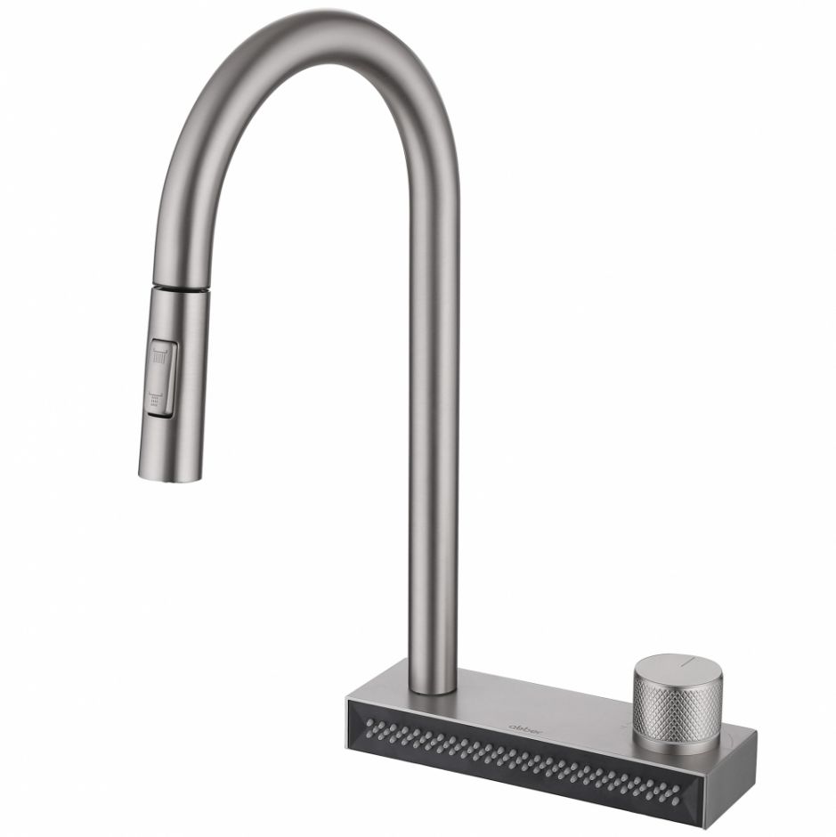 Смеситель ABBER Wasser Kreis AF8114SP для кухни с выдвижной лейкой, сатин