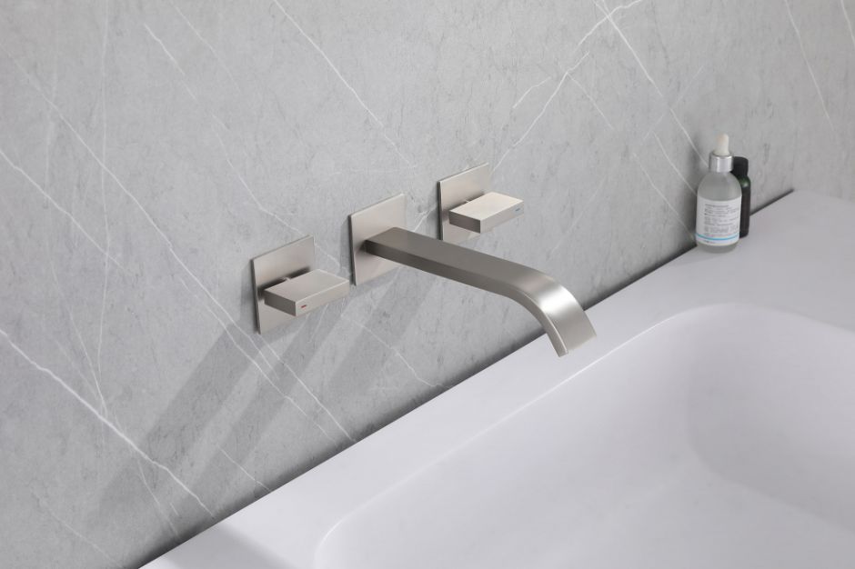 Смеситель ABBER Wasserfall AF8612SP для раковины скрытого монтажа, сатин ФОТО