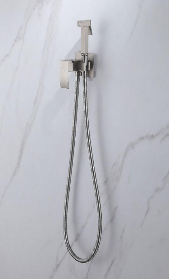 Смеситель ABBER Wasserfall AF8625SP с гигиеническим душем, сатин ФОТО