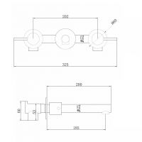 Смеситель ABBER Emotion AF88121NG скрытого монтажа для раковины, никель схема 2 Смеситель ABBER Emotion AF88121NG скрытого монтажа для раковины, никель схема 2