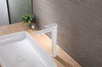 Смеситель ABBER Weiss Insel AF8011FW для раковины, белый матовый схема 3 Смеситель ABBER Weiss Insel AF8011FW для раковины, белый матовый схема 3