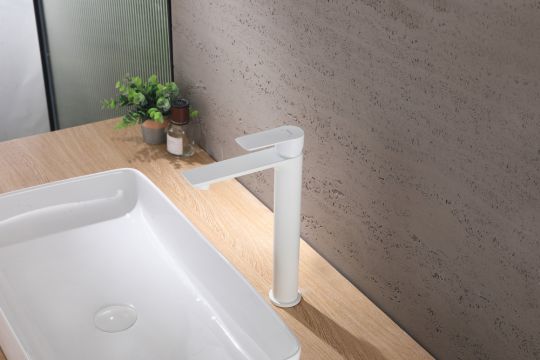 Смеситель ABBER Weiss Insel AF8011FW для раковины, белый матовый схема 3 Смеситель ABBER Weiss Insel AF8011FW для раковины, белый матовый схема 3