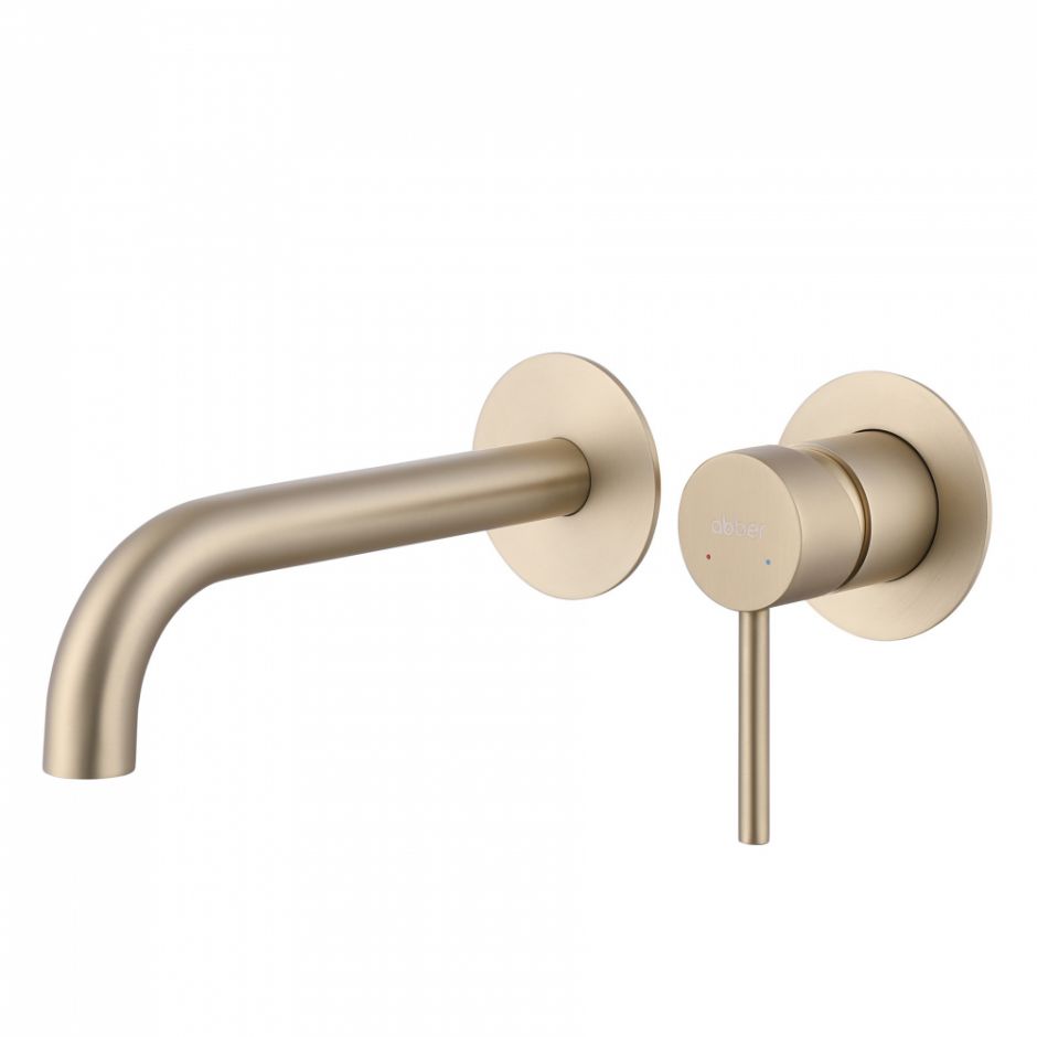 Изображение Смеситель ABBER Wasser Kreis AF8112G для раковины скрытого монтажа, золото матовое