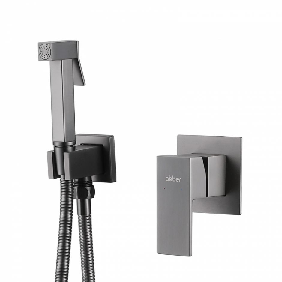 Изображение Смеситель ABBER Daheim AF8225NG с гигиеническим душем, никель