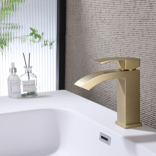 Смеситель ABBER Wasserfall AF8610G для раковины, золото матовое схема 3