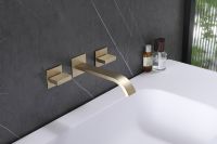 Смеситель ABBER Wasserfall AF8612G для раковины скрытого монтажа, золото матовое схема 3