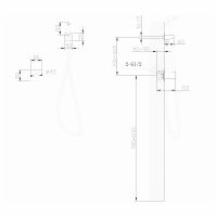 Смеситель ABBER Rund AF8725G с гигиеническим душем, золото матовое схема 2
