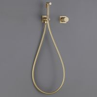 Смеситель ABBER Rund AF8725G с гигиеническим душем, золото матовое схема 4