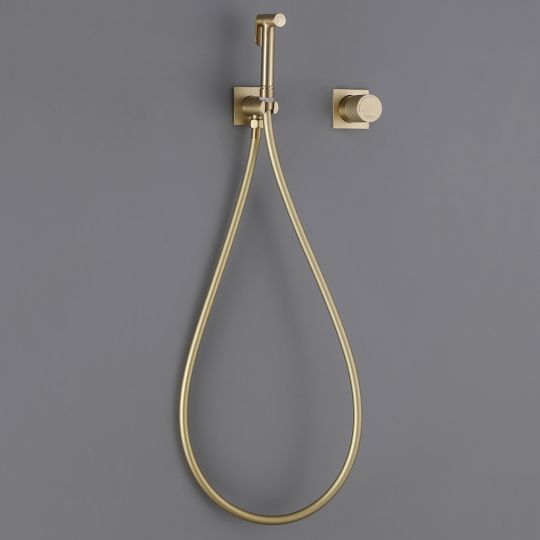 Смеситель ABBER Rund AF8725G с гигиеническим душем, золото матовое схема 4