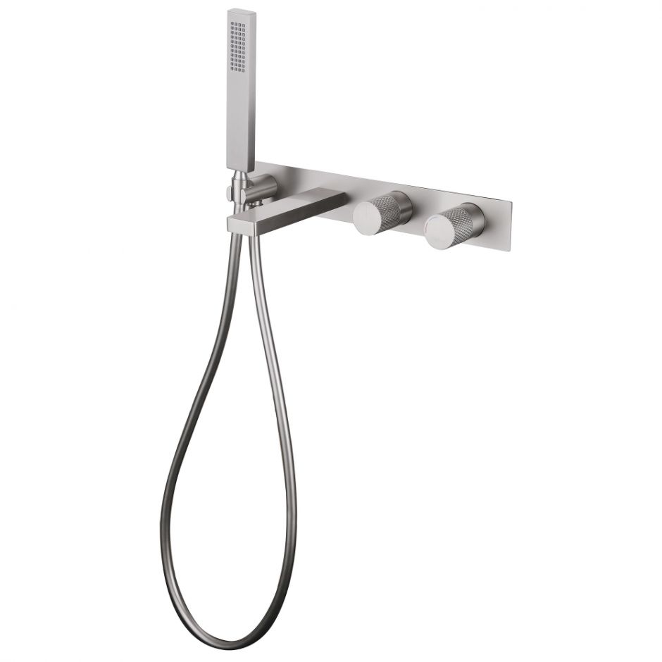 Смеситель ABBER Rund AF8730SP для ванны скрытого монтажа, сатин ФОТО