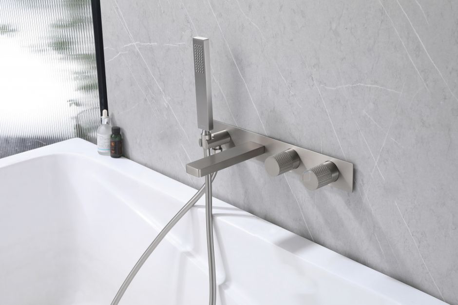 Смеситель ABBER Rund AF8730SP для ванны скрытого монтажа, сатин ФОТО